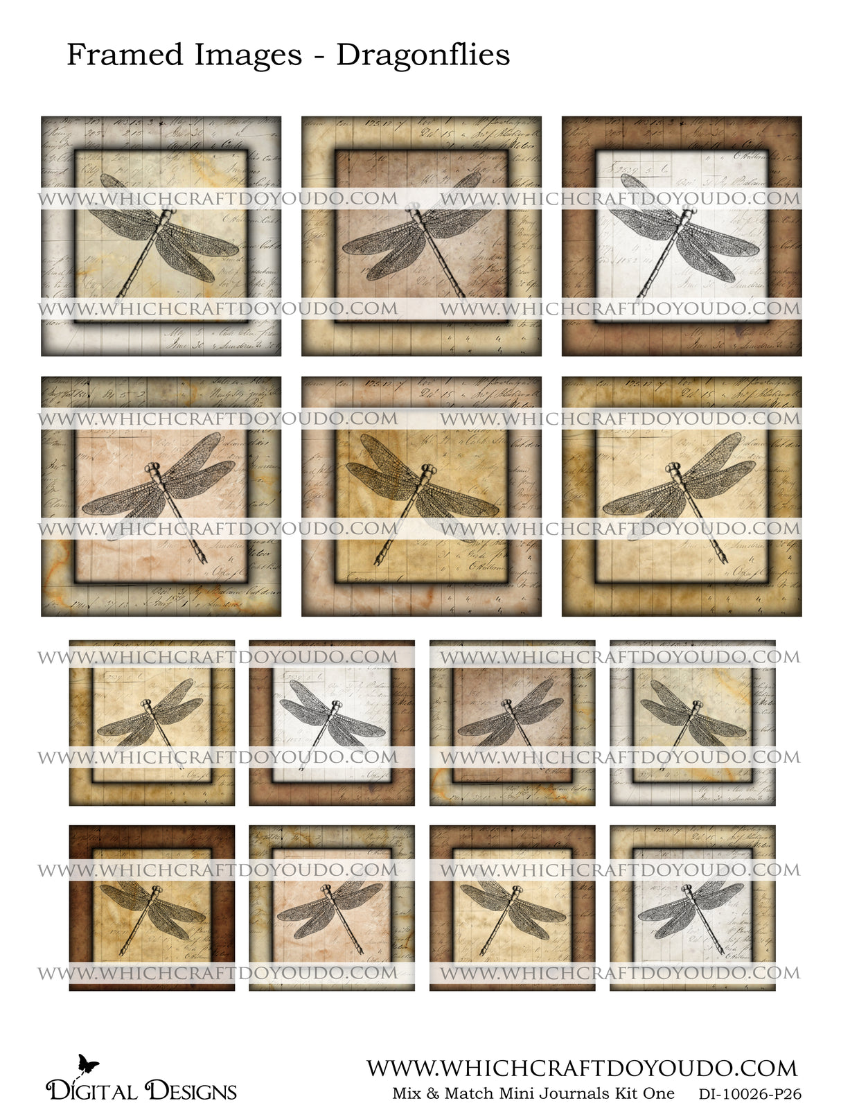 Mix & Match Mini Journals Kit One - DI-10026 - Digital Download