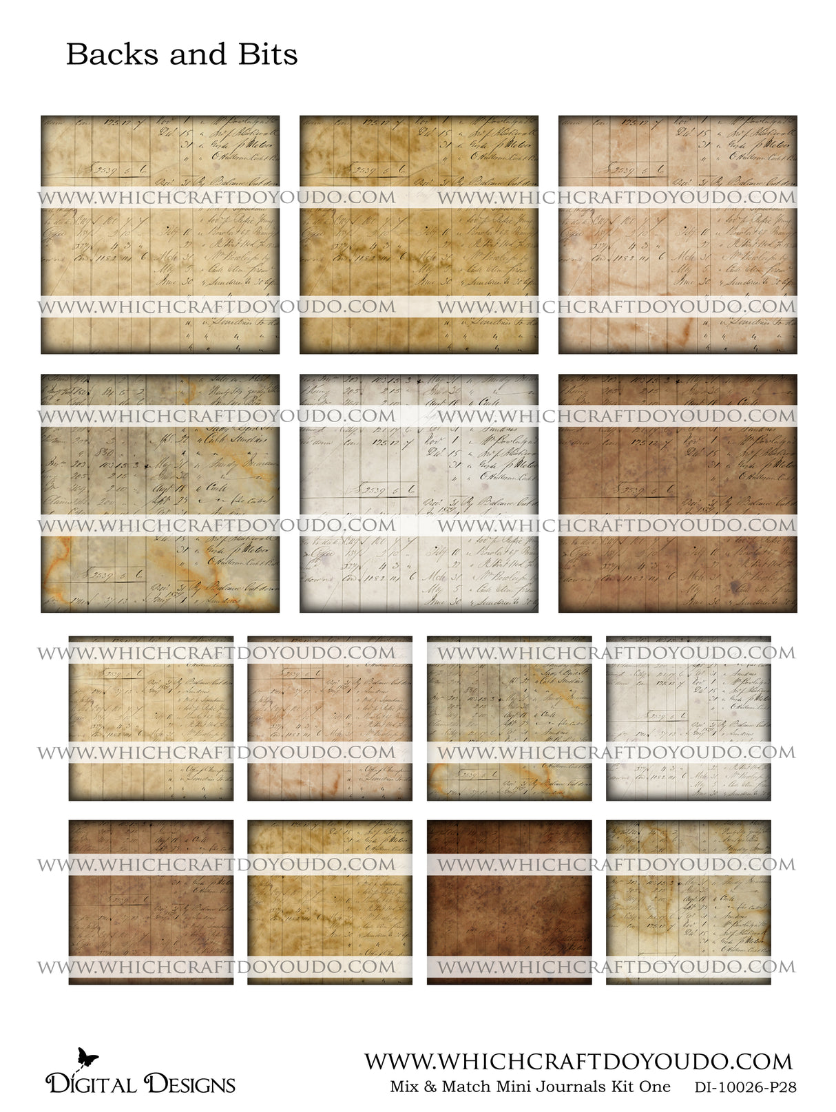 Mix & Match Mini Journals Kit One - DI-10026 - Digital Download