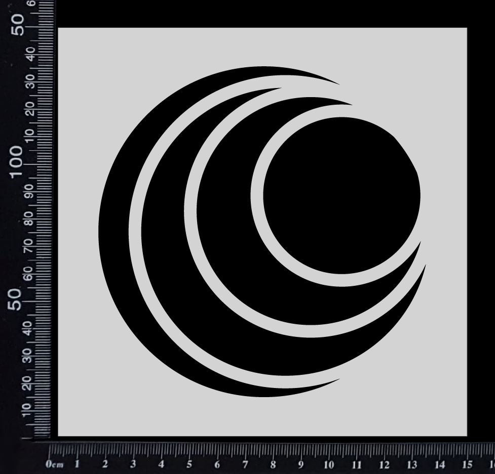 Mixed Media Circles - C - Stencil - 150mm x 150mm