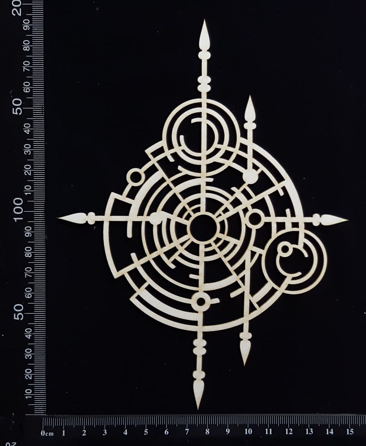 Mixed Media Circles - E - Large - White Chipboard