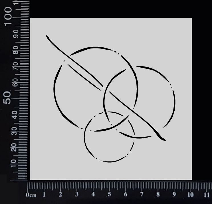Mixed Media Circles - E - Stencil - 100mm x 100mm