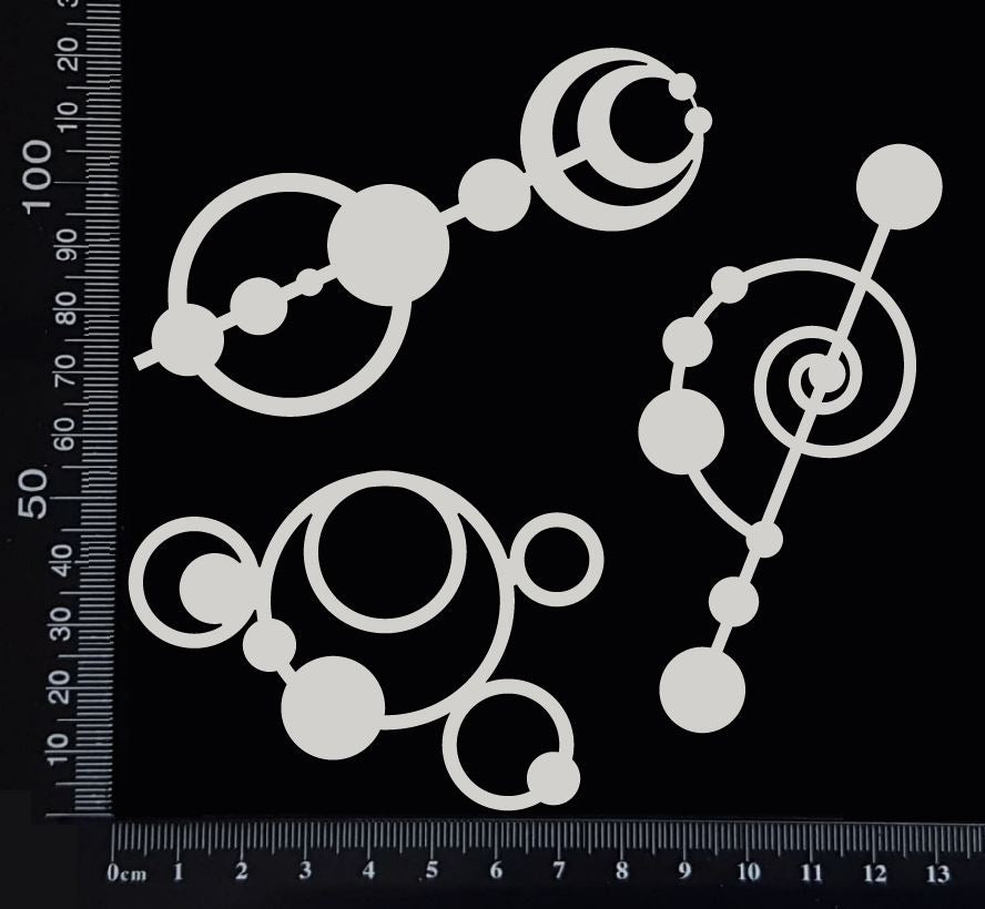 Mixed Media Fragments - A - White Chipboard