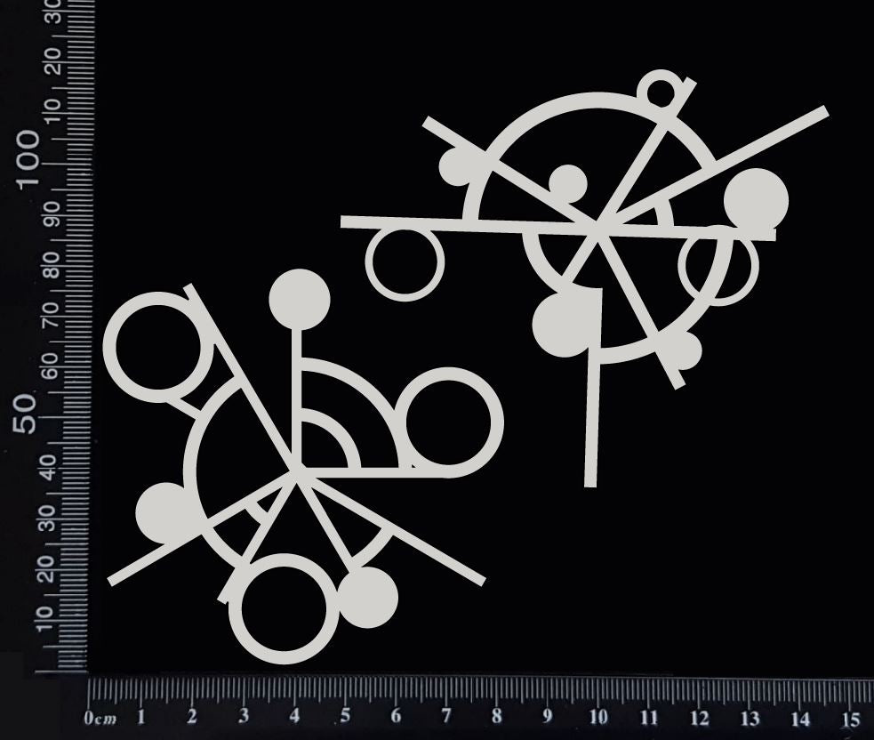 Mixed Media Fragments - B - White Chipboard