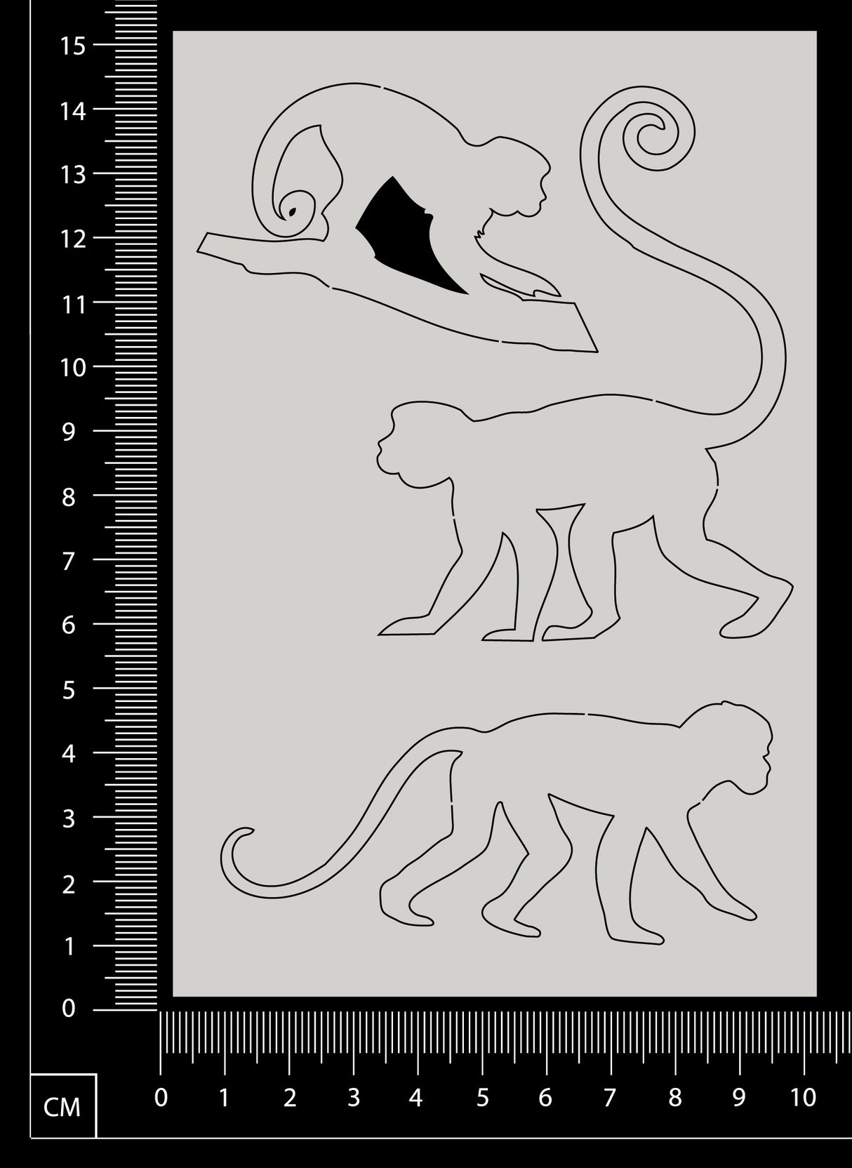 Monkeys Set - White Chipboard