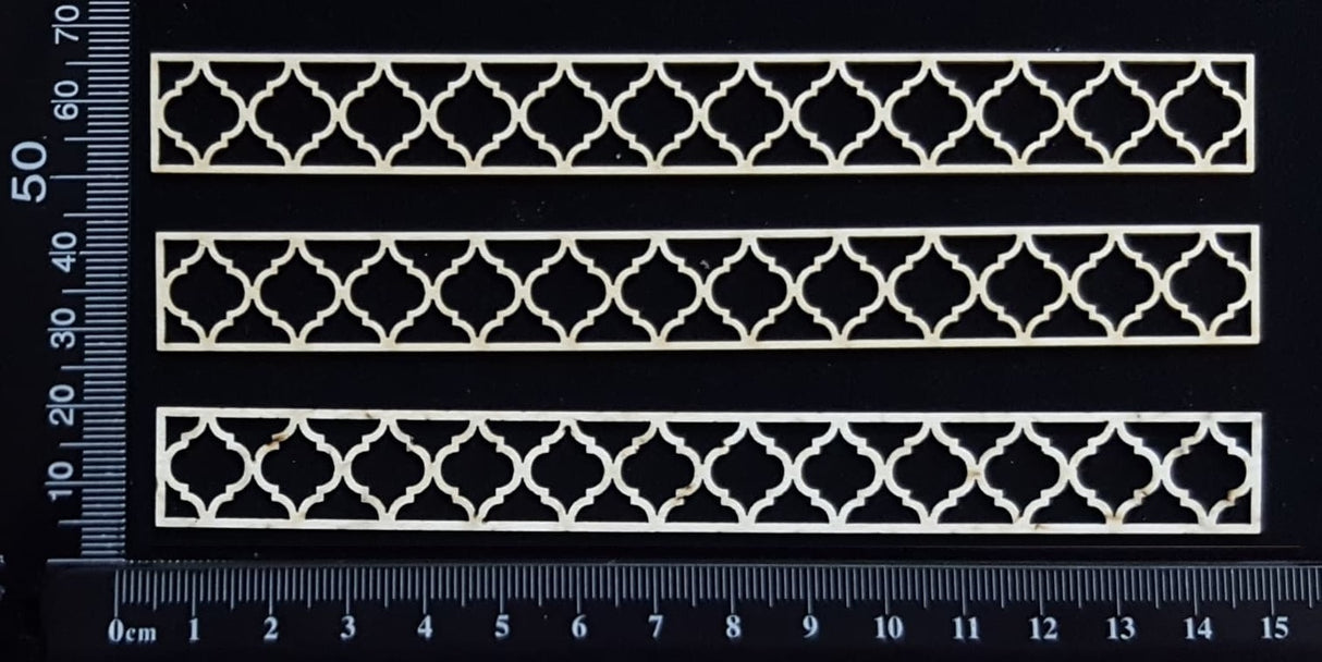 Moroccan Border - B - Small - White Chipboard