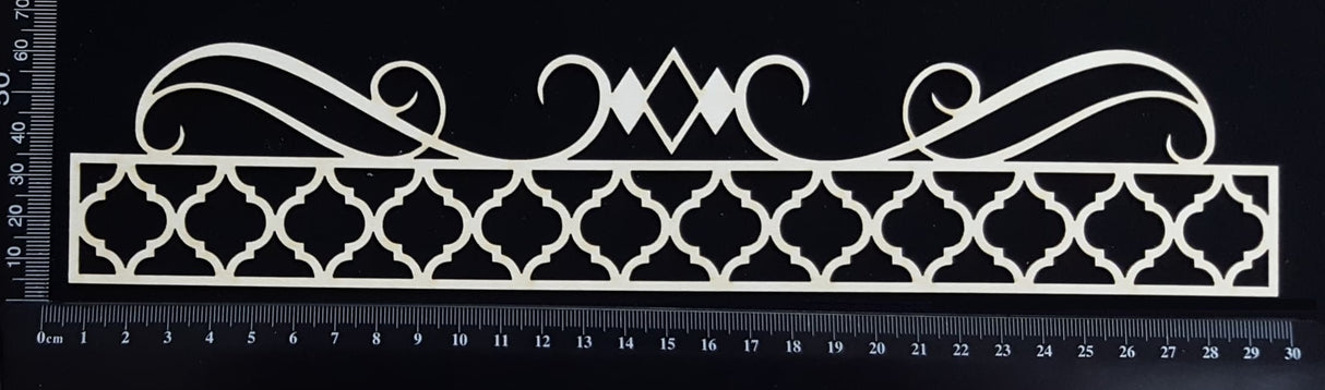 Moroccan Border - D - Large - White Chipboard