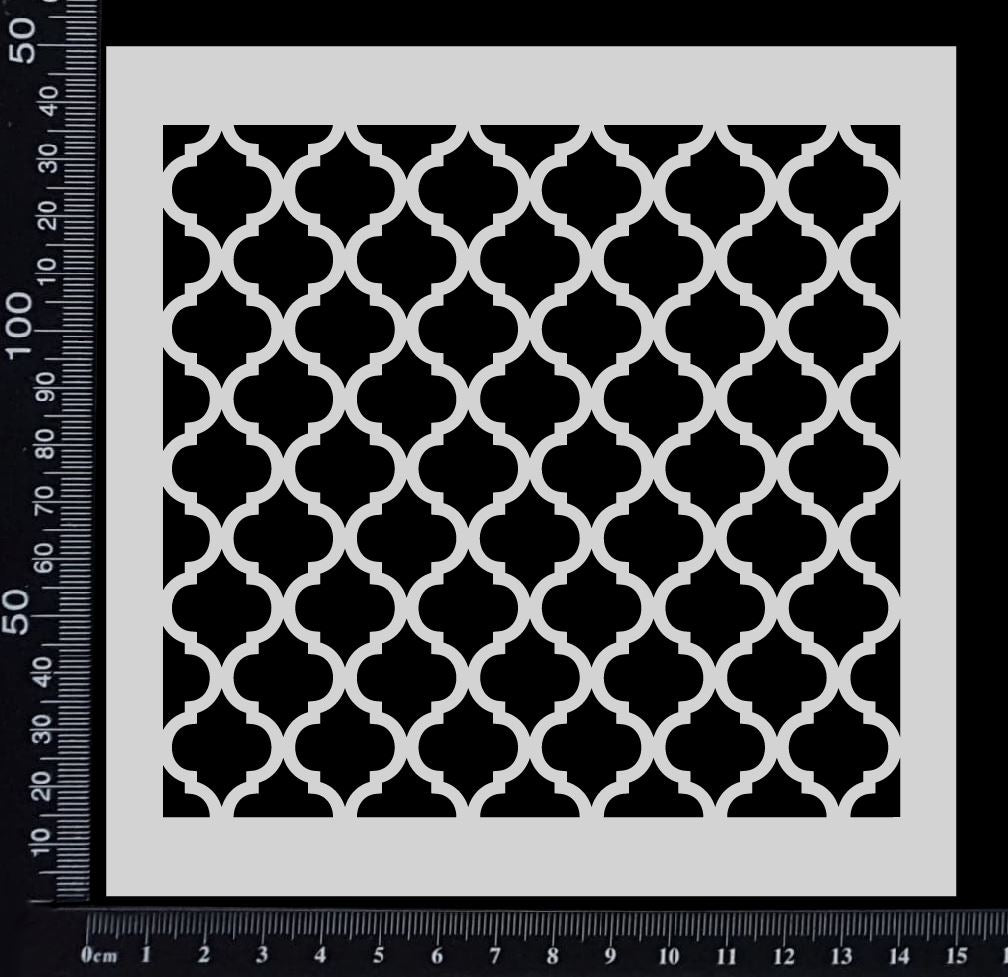 Moroccan Lattice - Stencil - 150mm x 150mm