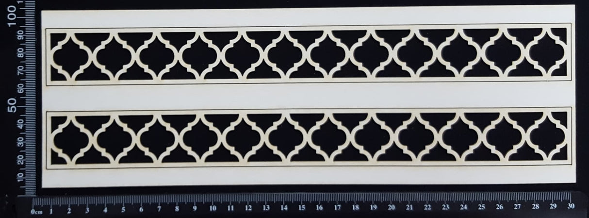 Moroccan Border - A - Large - White Chipboard