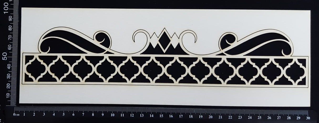 Moroccan Border - D - Large - White Chipboard