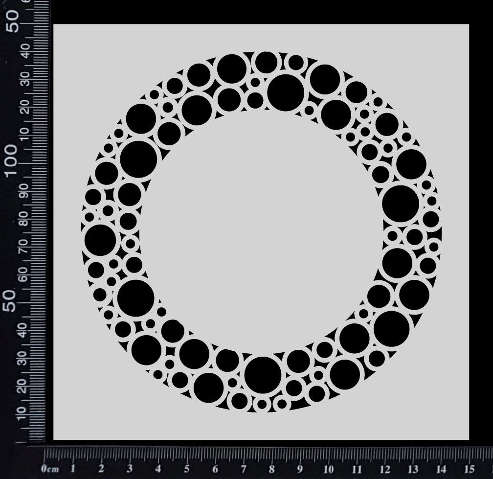 Mosaic Frame - Circle - Stencil - 150mm x 150mm