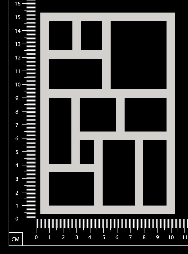 Mosaic Rectangles Frame - A - White Chipboard