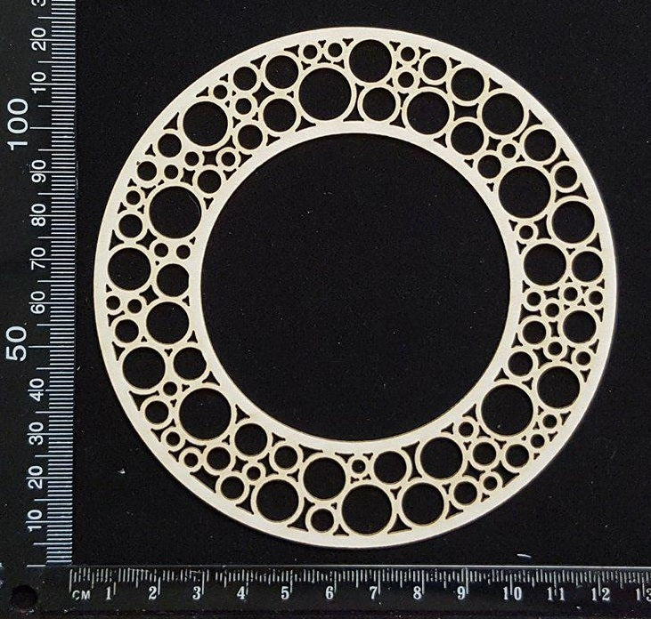 Mosaic Frame - Circle - White Chipboard