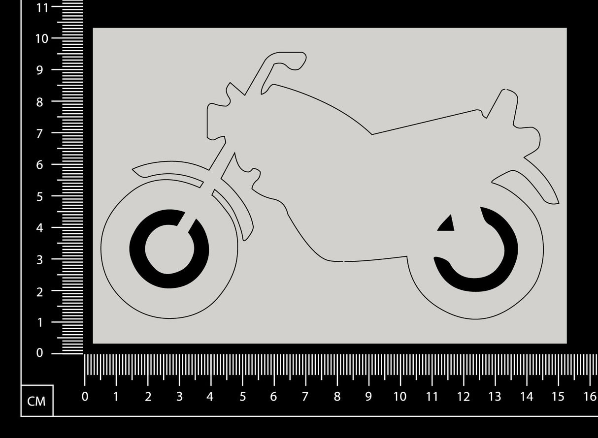 Motorbike - Large - White Chipboard