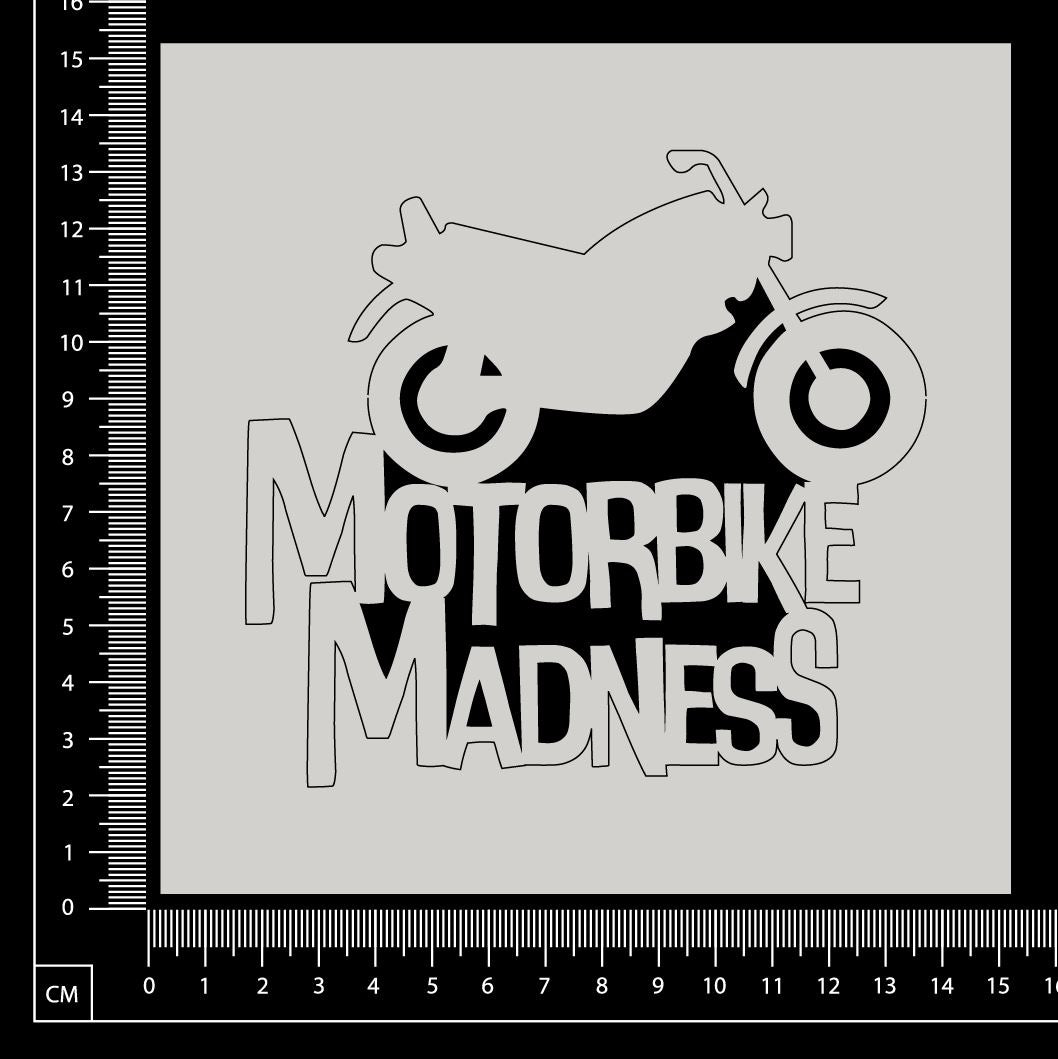 Motorbike Madness - Large - White Chipboard