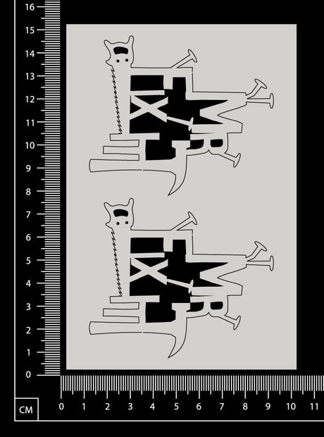 Mr Fix It - Set of 2 - Small - White Chipboard