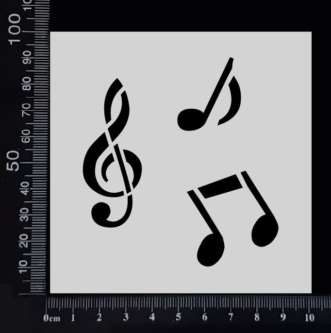 Music - Stencil - 100mm x 100mm