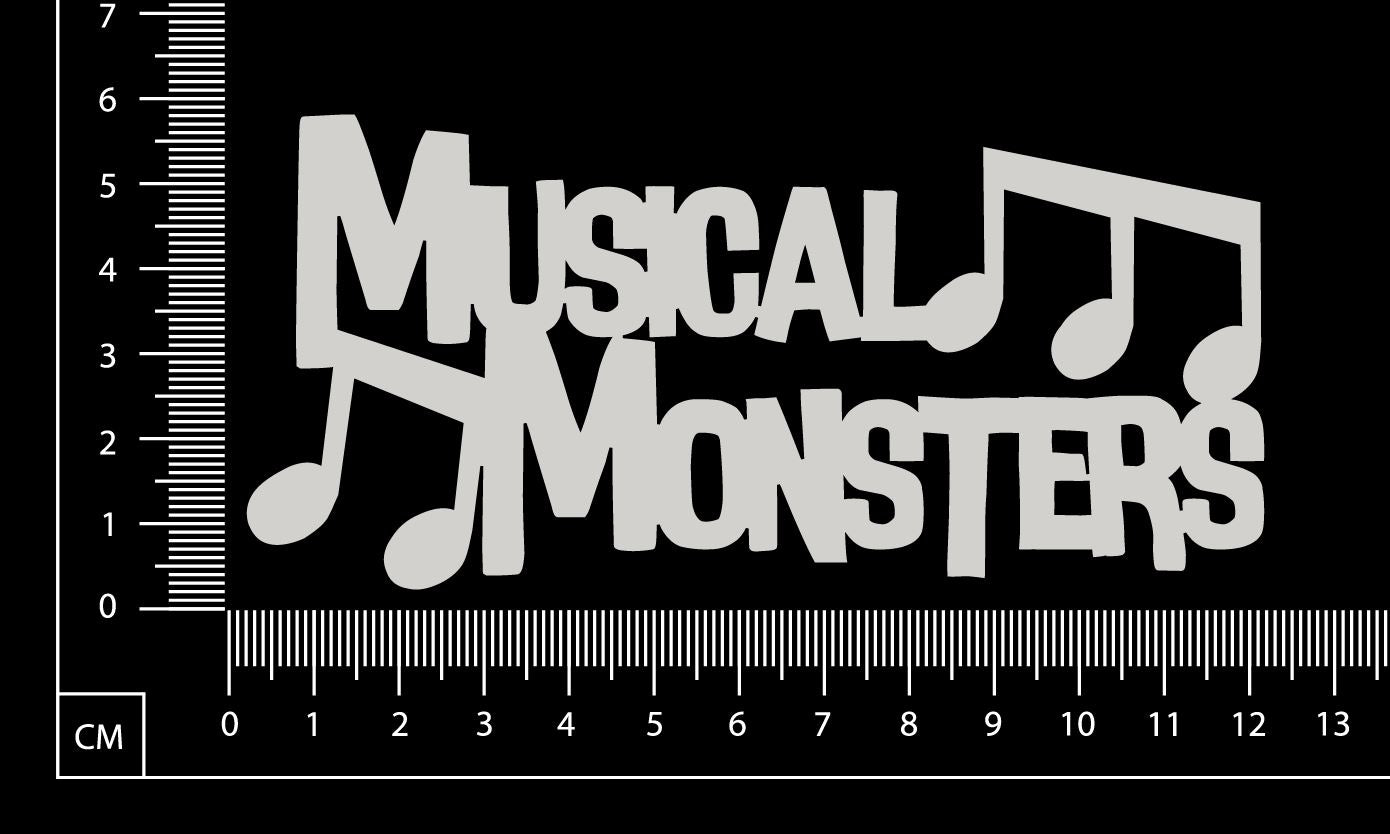 Musical Monsters - A - White Chipboard
