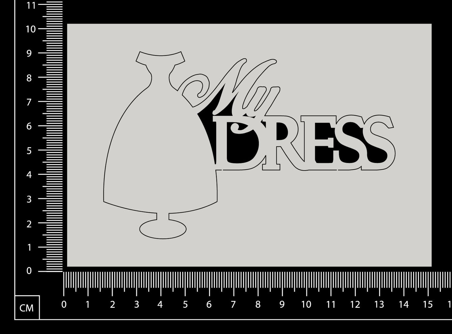 My Dress - A - White Chipboard