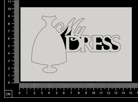 My Dress - A - White Chipboard