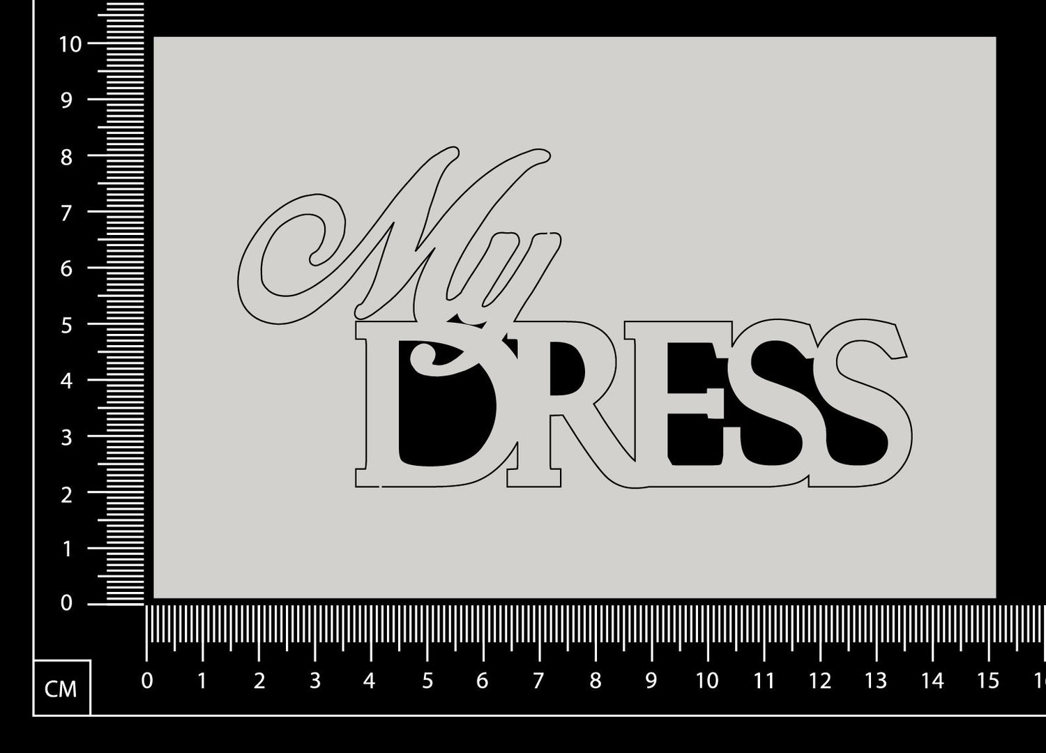 My Dress - B - White Chipboard