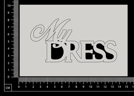My Dress - B - White Chipboard