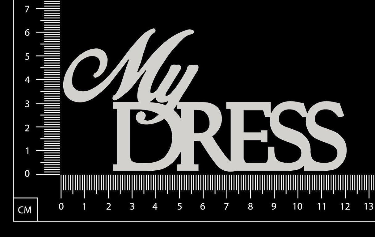 My Dress - B - White Chipboard