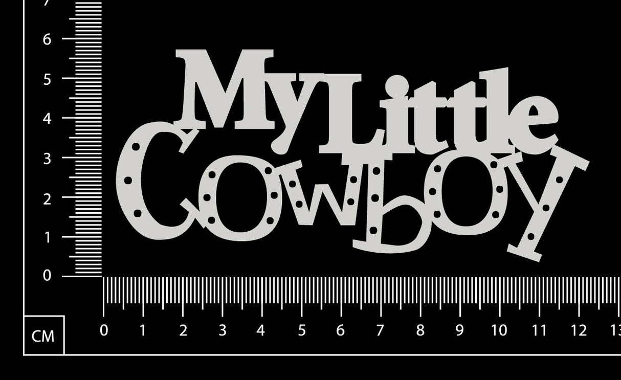 My Little Cowboy - White Chipboard