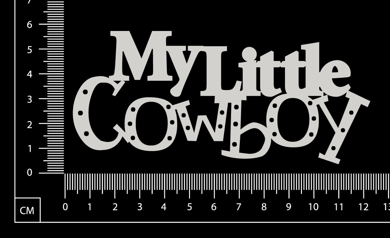 My Little Cowboy - White Chipboard