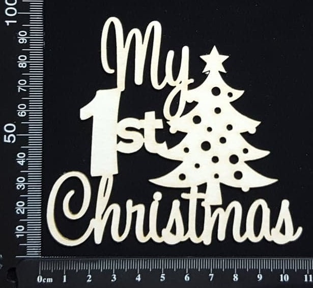 My 1st Christmas - A - White Chipboard