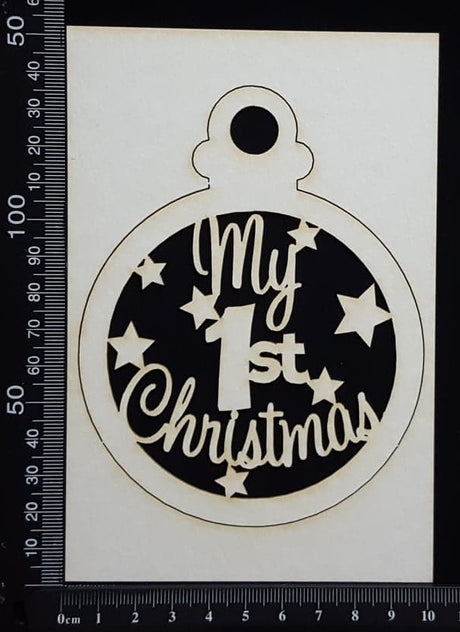 My 1st Christmas Bauble - White Chipboard