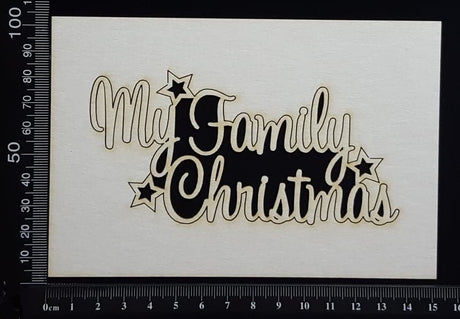 My Family Christmas - White Chipboard