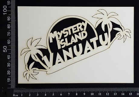 Mystery Island Vanuatu - White Chipboard