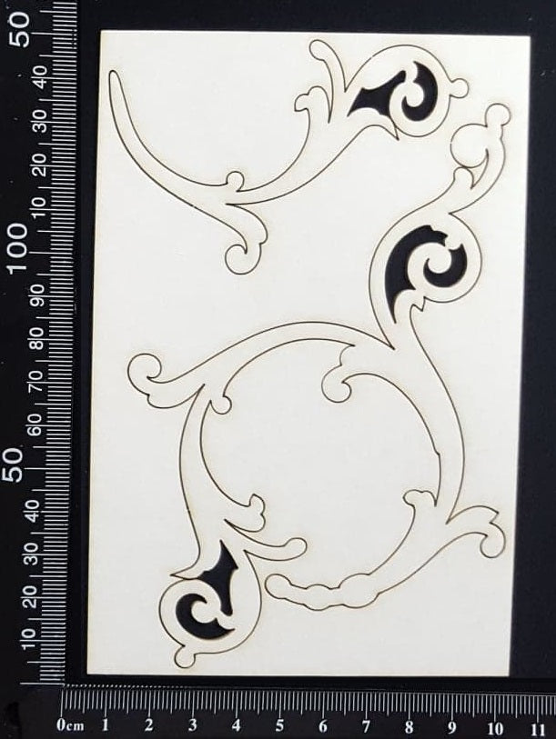 Mystical Flourish Set - A - White Chipboard