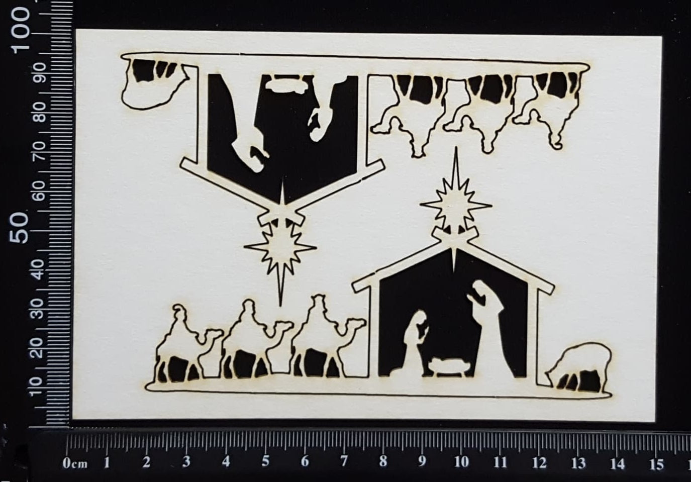 Nativity Borders - White Chipboard