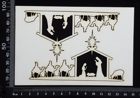 Nativity Borders - White Chipboard