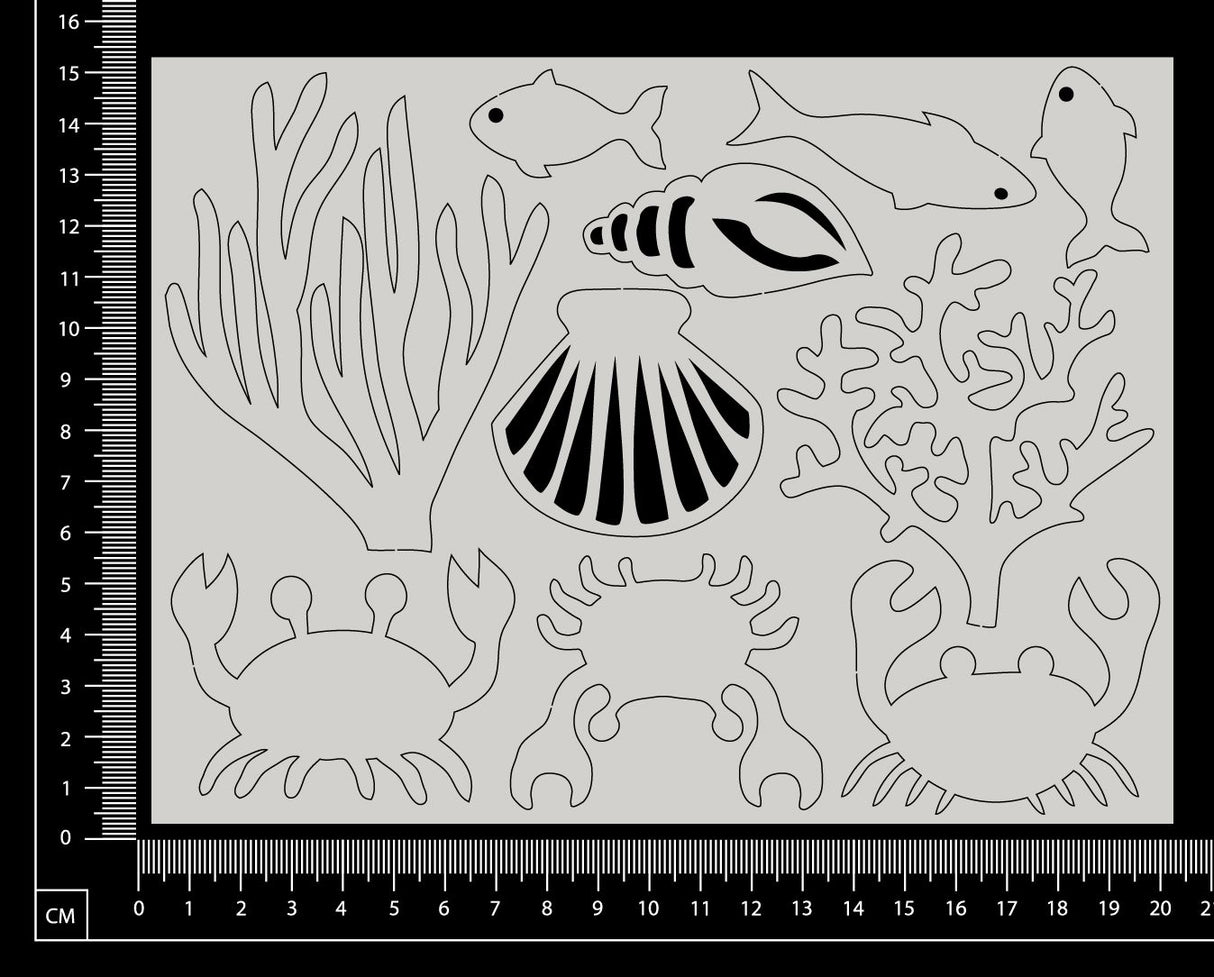 Nautical Elements - Set E - White Chipboard