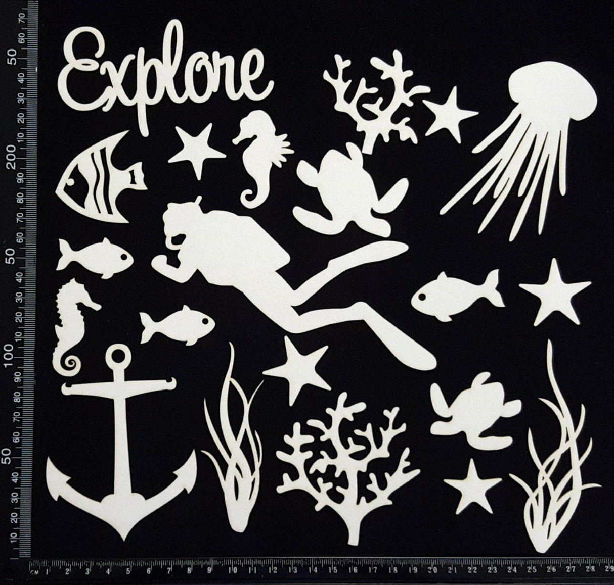 Nautical Elements - Set A - White Chipboard