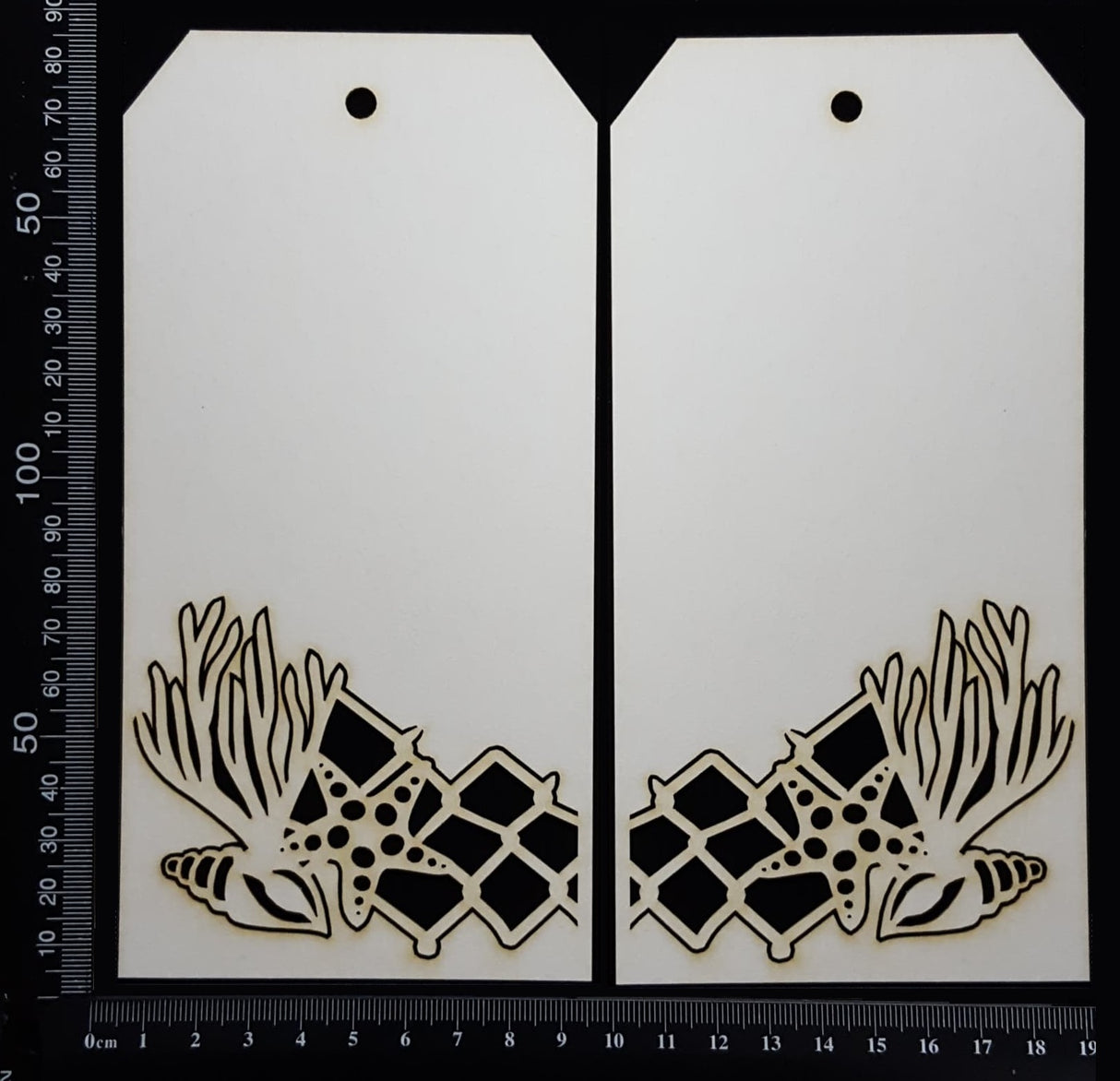 Nautical Tag Set - Large - A - White Chipboard