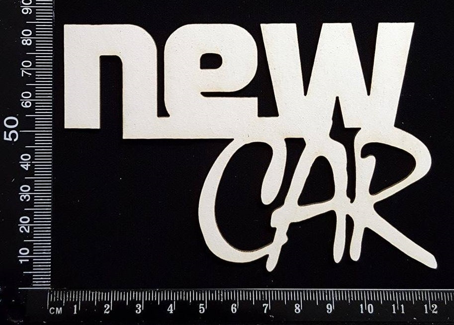 New Car - Large - White Chipboard