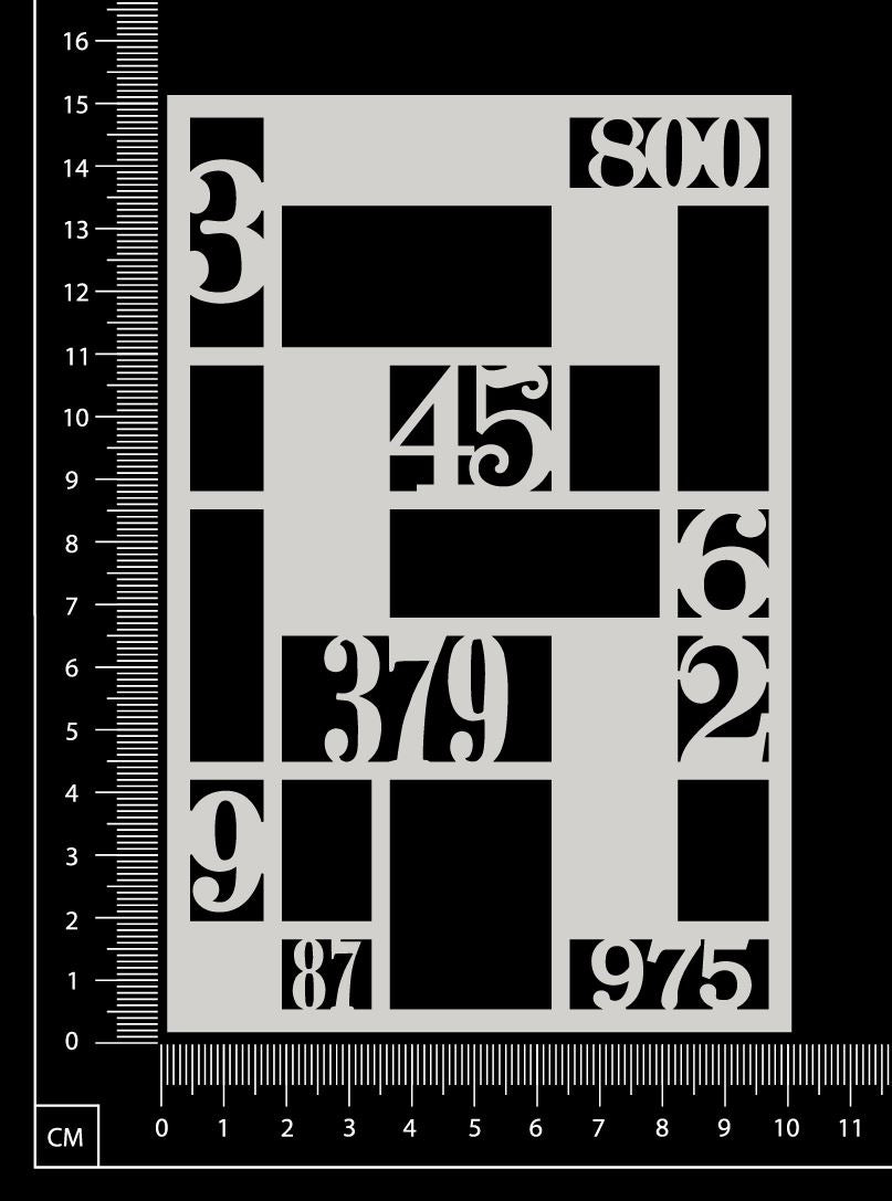 Number Mesh - AC - White Chipboard