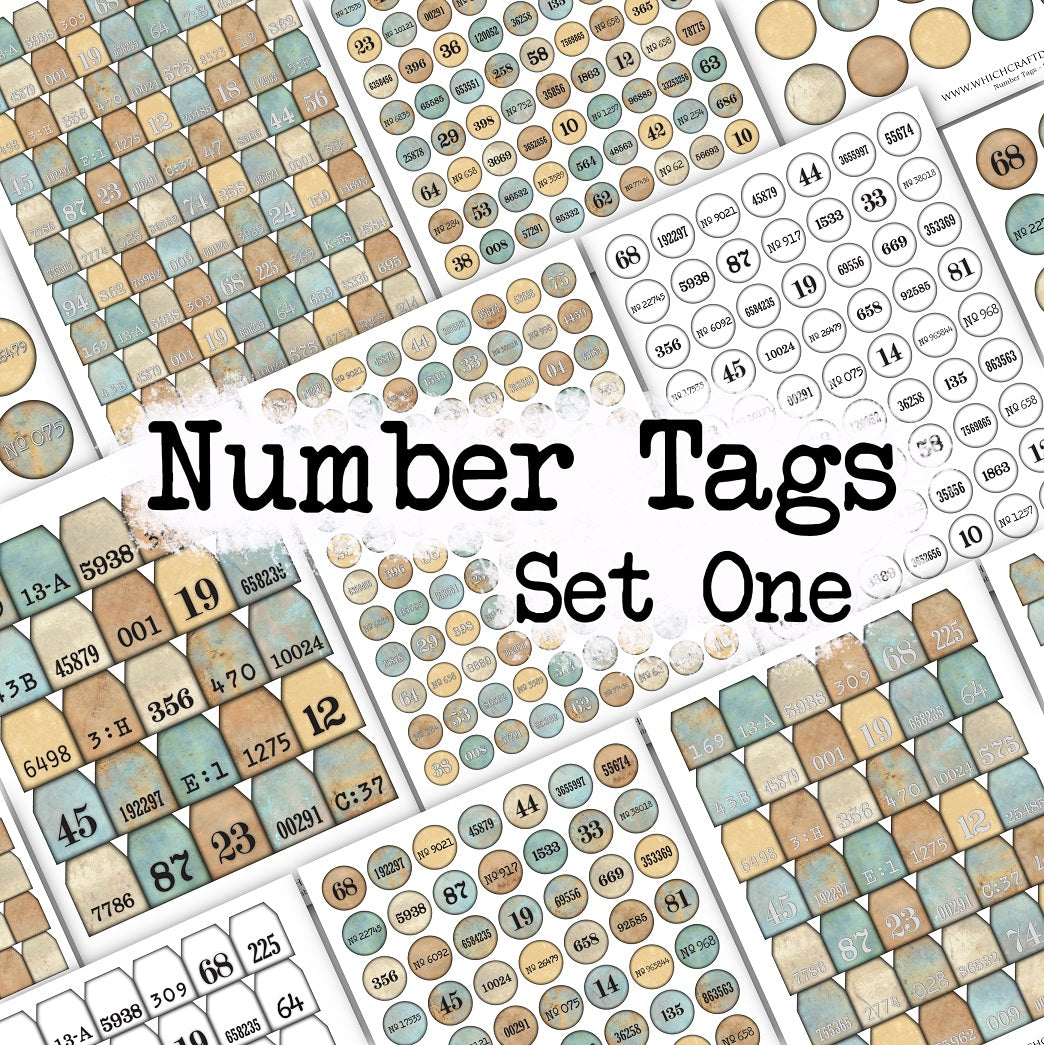 Number Tags - Set One - DI-10180 - Digital Download