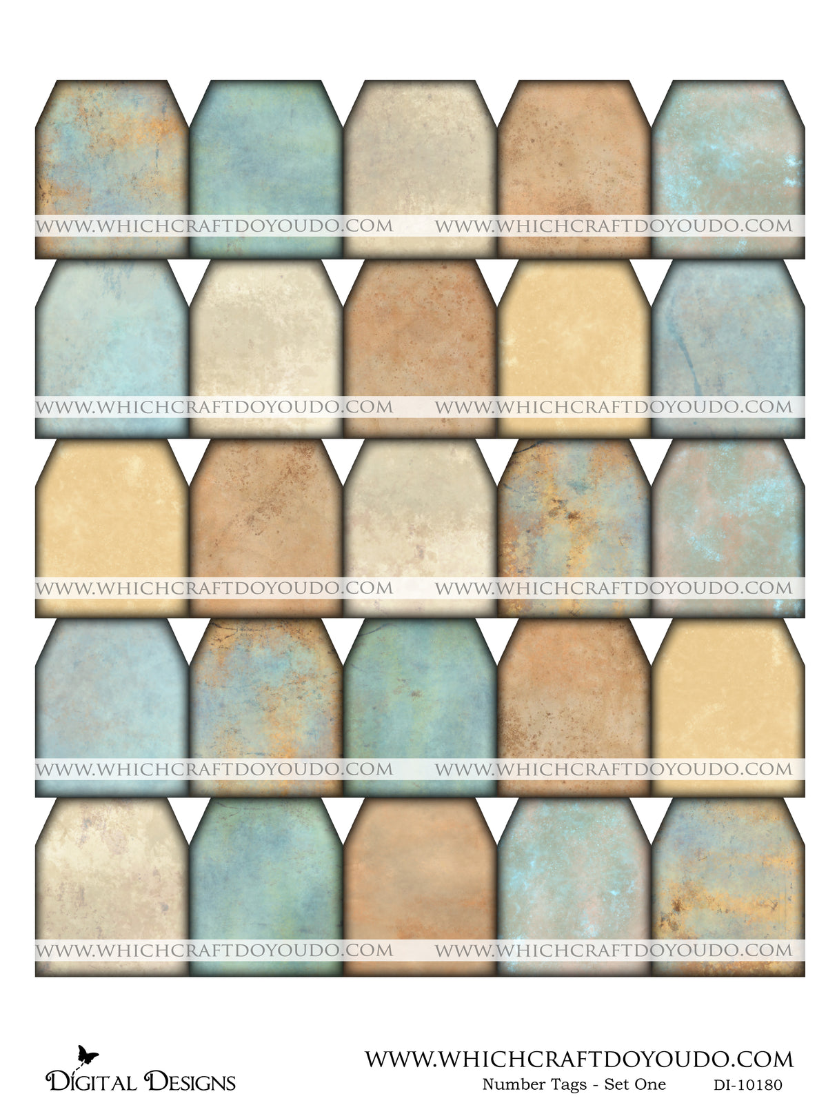 Number Tags - Set One - DI-10180 - Digital Download