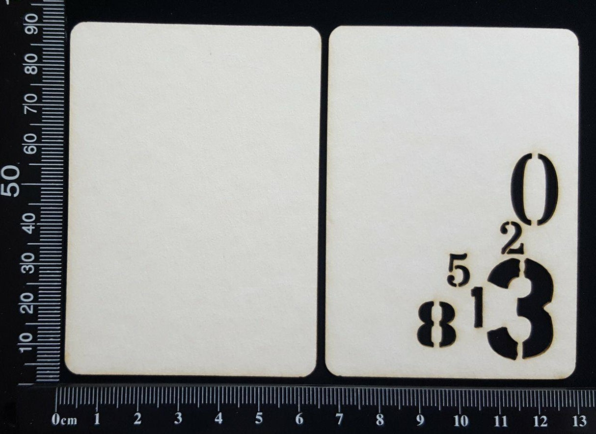 Number ATC - B - Layering Set - White Chipboard