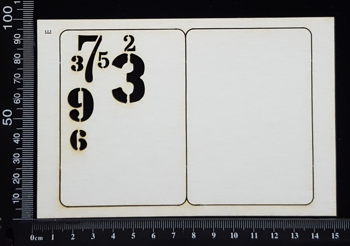 Number ATC - E - Layering Set - White Chipboard