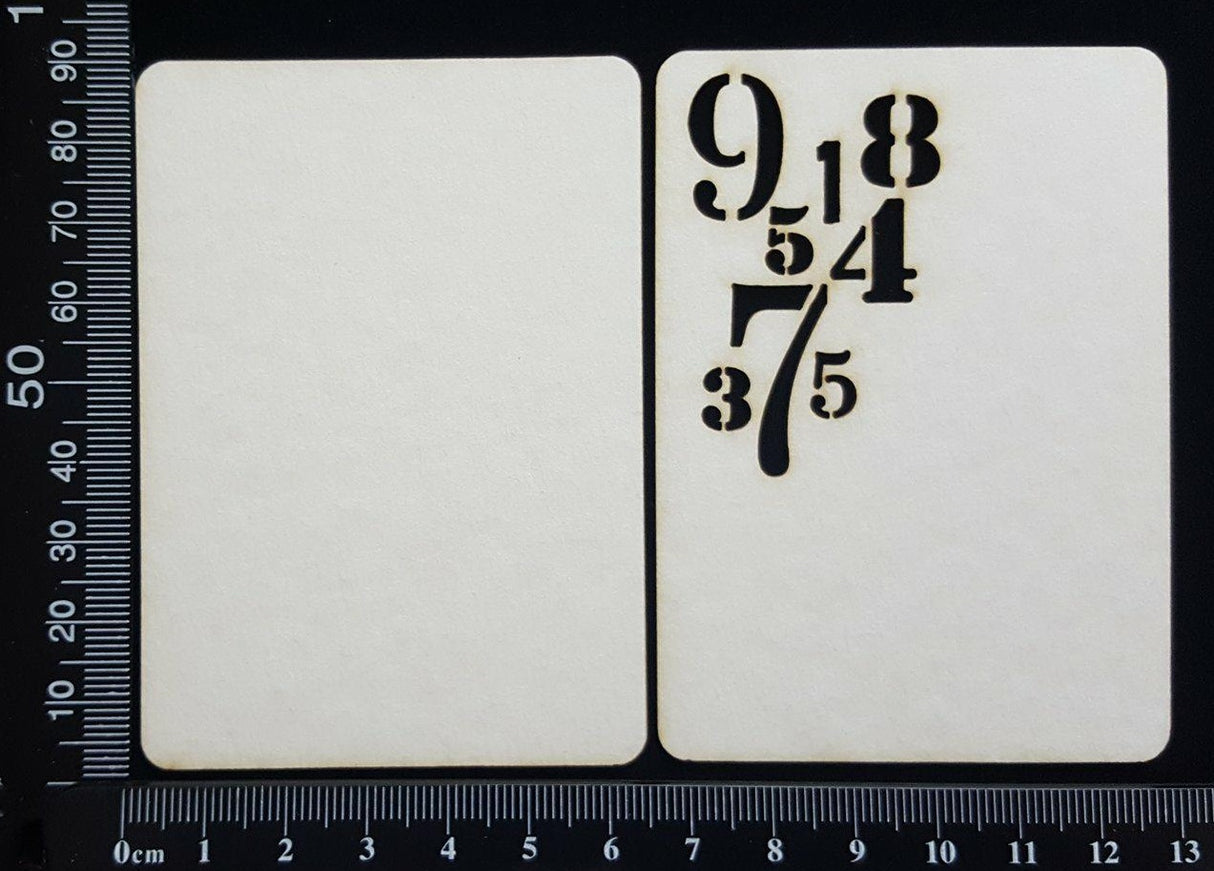 Number ATC - F - Layering Set - White Chipboard
