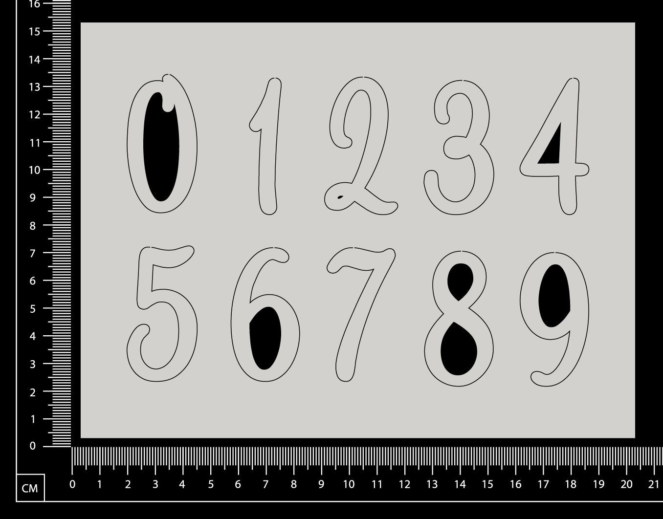 Numbers - AC - Large - White Chipboard