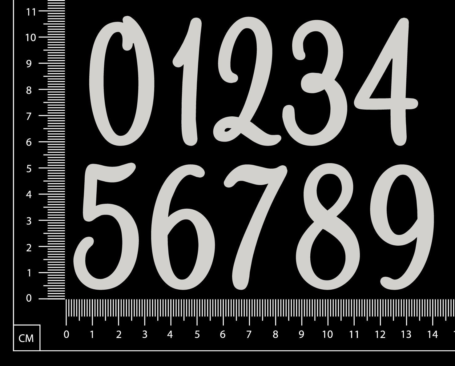 Numbers - AC - Large - White Chipboard