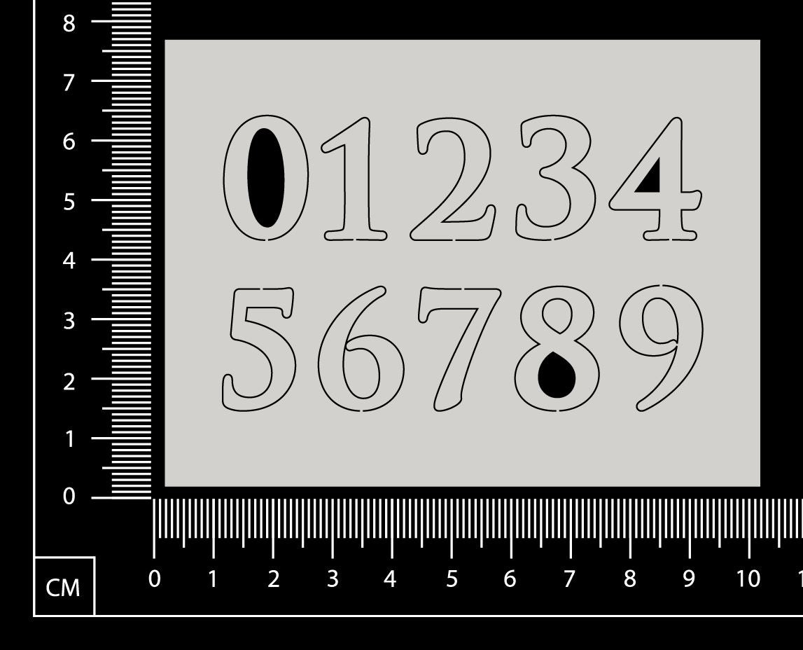 Numbers - BA - Small - White Chipboard