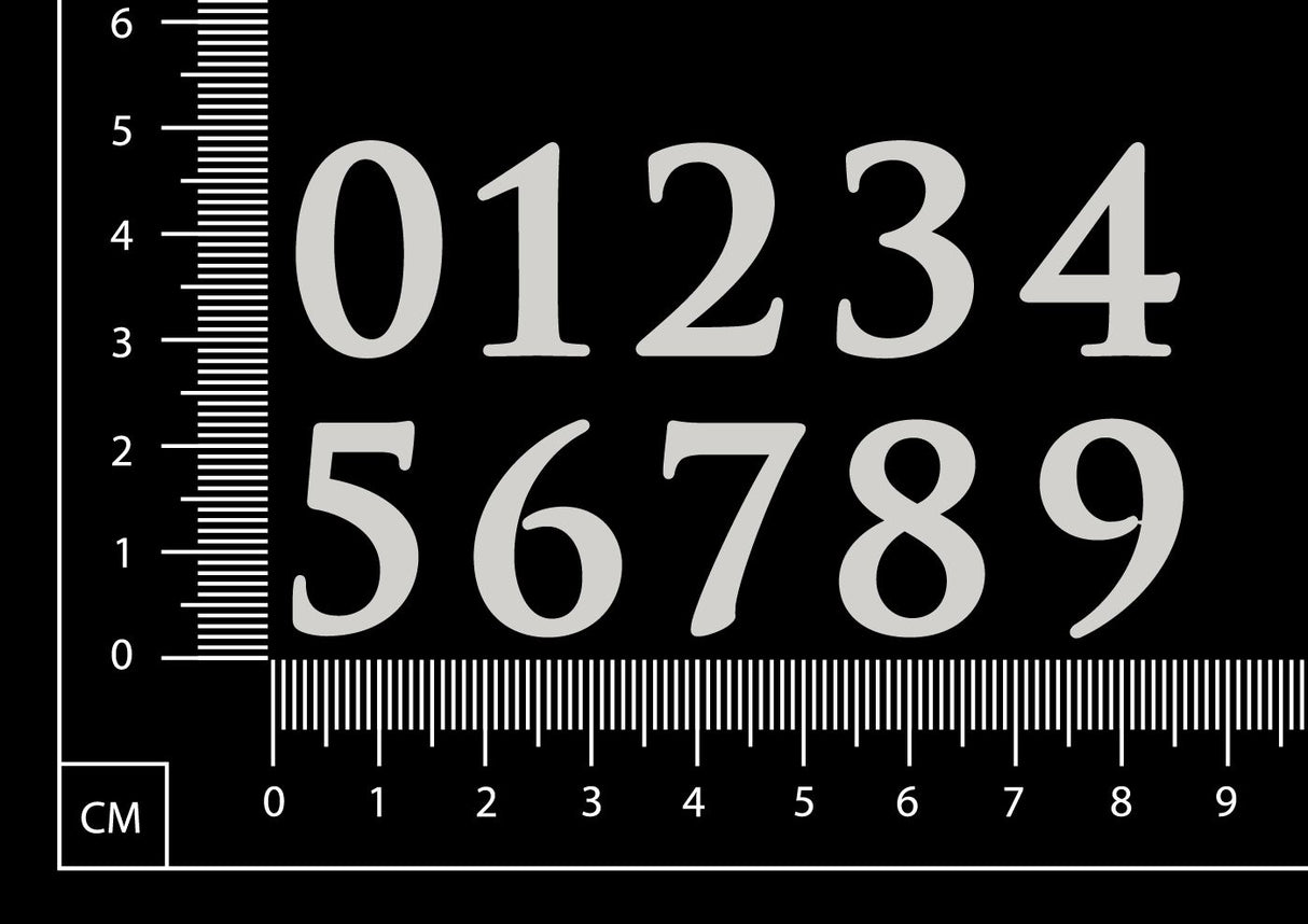 Numbers - BA - Small - White Chipboard