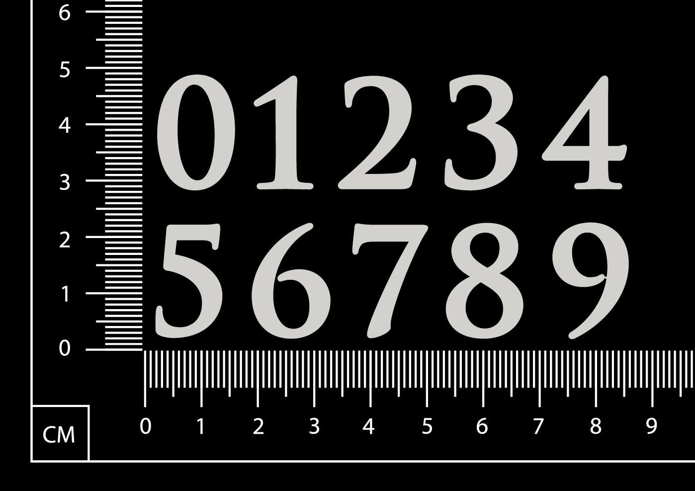 Numbers - BA - Small - White Chipboard